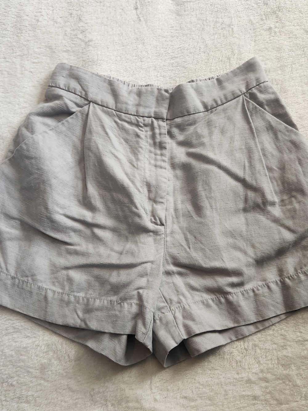 Wilfred Fable Mini Linen Shorts Size 4 Gray